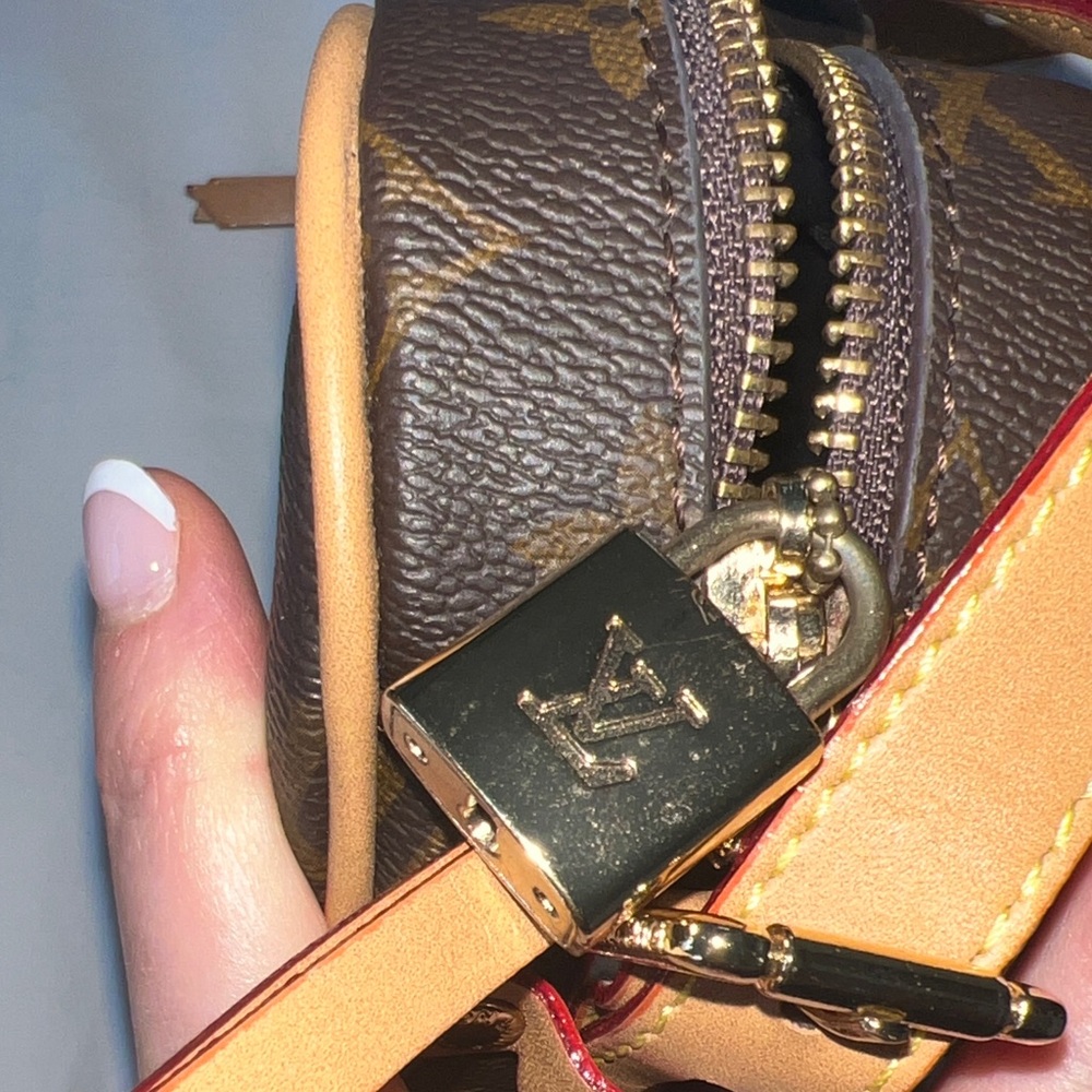 Louis Vuitton Heart-Shaped Monogram Crossbody Bag with Red Accent - Picture 8 of 17